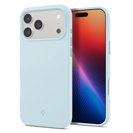 Husa din silicon Spigen Silicone Fit MagSafe pentru iPhone 17 Pro Max, albastru stins (iPhone 17 Pro Max, ACS10273) by www.silkase.ro