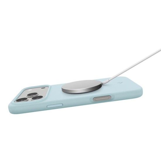 Husa din silicon Spigen Silicone Fit MagSafe pentru iPhone 17 Pro Max, albastru stins (iPhone 17 Pro Max, ACS10273) by www.silkase.ro