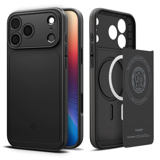 Husa subtire Spigen Thin Fit MagSafe pentru iPhone 17 Pro Max, neagra (iPhone 17 Pro Max, ACS10274) by www.silkase.ro