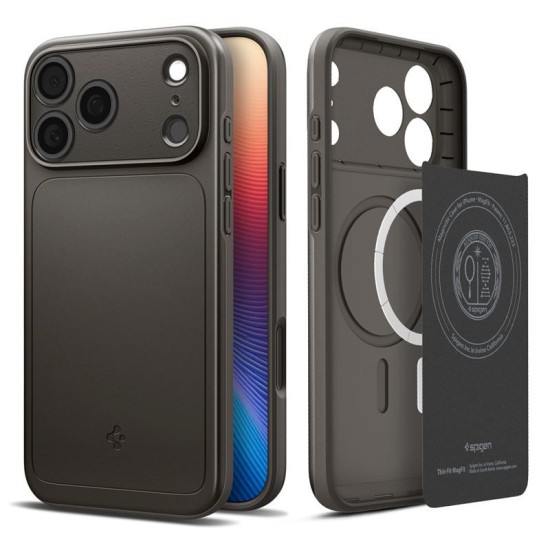 Husa subtire Spigen Thin Fit MagSafe pentru iPhone 17 Pro Max, gunmetal (Spigen, Ingredi) by www.silkase.ro Husa subtire Spigen Thin Fit MagSafe pentru iPhone 17 Pro Max, gunmetal (iPhone 17 Pro Max, ACS10276) by www.silkase.ro
