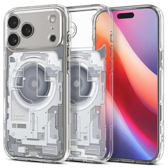 Husa hibrida Spigen Ultra Hybrid MagSafe pentru iPhone 17 Pro Max, model zero one alb (Spigen, Ingredi) by www.silkase.ro Husa hibrida Spigen Ultra Hybrid MagSafe pentru iPhone 17 Pro Max, model zero one alb (iPhone 17 Pro Max, ACS10287) by www.silkase.ro