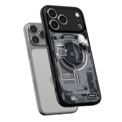 Husa hibrida Spigen Ultra Hybrid MagSafe pentru iPhone 17 Pro Max, model zero one negru Husa hibrida Spigen Ultra Hybrid MagSafe pentru iPhone 17 Pro Max, model zero one negru