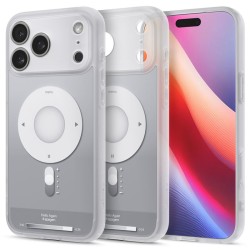 Husa hibrida Spigen Ultra Hybrid MagSafe pentru iPhone 17 Pro Max, argintiu clasic