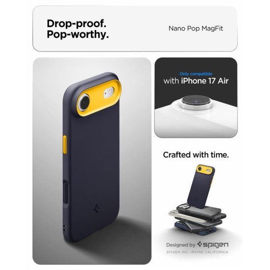 Husa de protectie Spigen Nano Pop MagSafe pentru iPhone Air, bleumarin (Spigen, Ingredi) by www.silkase.ro Husa de protectie Spigen Nano Pop MagSafe pentru iPhone Air, bleumarin (iPhone Air, ACS10300) by www.silkase.ro