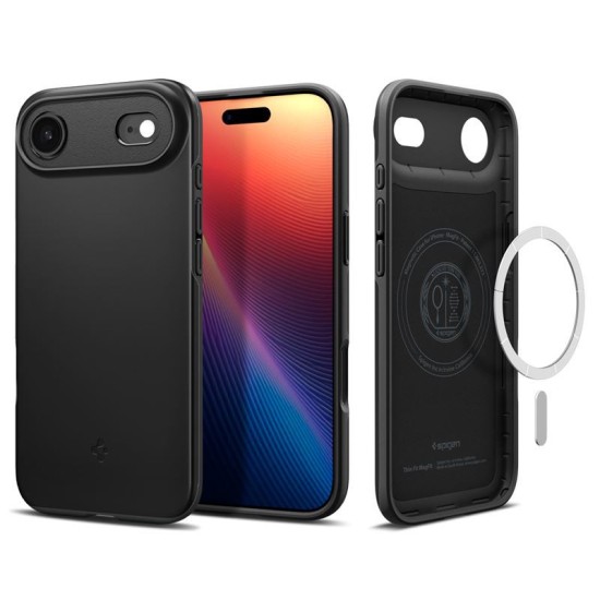 Husa subtire Spigen Thin Fit MagSafe pentru iPhone Air, neagra (Spigen, Ingredi) by www.silkase.ro Husa subtire Spigen Thin Fit MagSafe pentru iPhone Air, neagra (iPhone Air, ACS10306) by www.silkase.ro