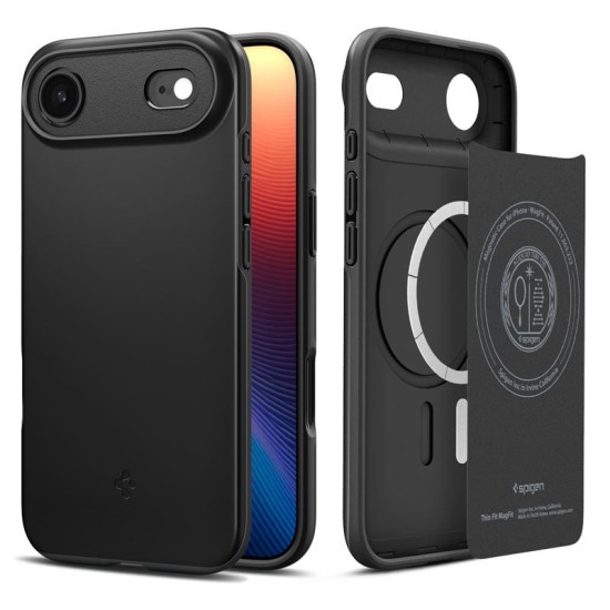 Husa subtire Spigen Thin Fit MagSafe pentru iPhone Air, neagra (Spigen, Ingredi) by www.silkase.ro Husa subtire Spigen Thin Fit MagSafe pentru iPhone Air, neagra (iPhone Air, ACS10306) by www.silkase.ro