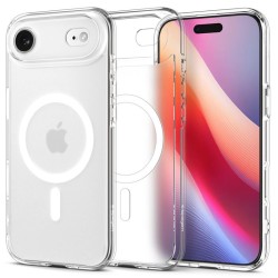 Husa hibrida Spigen Ultra Hybrid MagSafe pentru iPhone Air, alb matuit