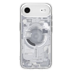 Husa hibrida Spigen Ultra Hybrid MagSafe pentru iPhone Air, model zero one alb