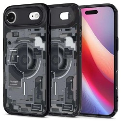 Husa hibrida Spigen Ultra Hybrid MagSafe pentru iPhone Air, model zero one negru