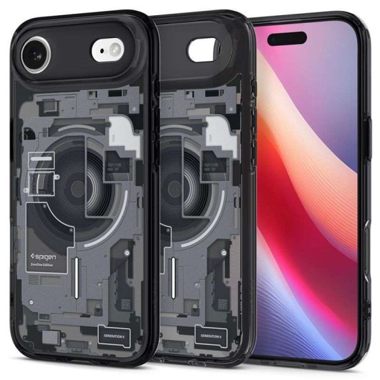 Husa hibrida Spigen Ultra Hybrid MagSafe pentru iPhone Air, model zero one negru (Spigen, Ingredi) by www.silkase.ro Husa hibrida Spigen Ultra Hybrid MagSafe pentru iPhone Air, model zero one negru (iPhone Air, ACS10320) by www.silkase.ro