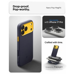 Husa de protectie Spigen Nano Pop MagSafe pentru iPhone 17 Pro, bleumarin Husa de protectie Spigen Nano Pop MagSafe pentru iPhone 17 Pro, bleumarin