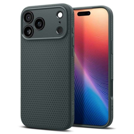 Husa de protectie Spigen Liquid Air pentru iPhone 17 Pro, verde abis (Spigen, Ingredi) by www.silkase.ro Husa de protectie Spigen Liquid Air pentru iPhone 17 Pro, verde abis (iPhone 17 Pro, ACS10333) by www.silkase.ro