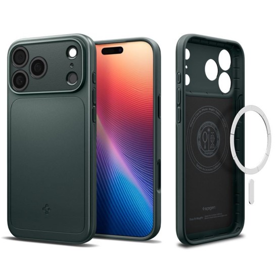 Husa subtire Spigen Thin Fit MagSafe pentru iPhone 17 Pro, verde abis (Spigen, Ingredi) by www.silkase.ro Husa subtire Spigen Thin Fit MagSafe pentru iPhone 17 Pro, verde abis (iPhone 17 Pro, ACS10340) by www.silkase.ro