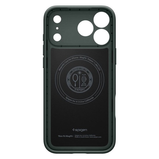 Husa subtire Spigen Thin Fit MagSafe pentru iPhone 17 Pro, verde abis (Spigen, Ingredi) by www.silkase.ro Husa subtire Spigen Thin Fit MagSafe pentru iPhone 17 Pro, verde abis (iPhone 17 Pro, ACS10340) by www.silkase.ro