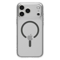 Husa hibrida Spigen Ultra Hybrid MagSafe pentru iPhone 17 Pro, grafit transparent