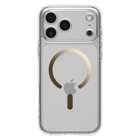 Husa hibrida Spigen Ultra Hybrid MagSafe pentru iPhone 17 Pro, auriu transparent (iPhone 17 Pro, ACS10348) by www.silkase.ro