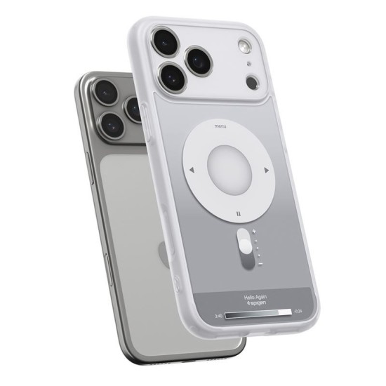 Husa hibrida Spigen Ultra Hybrid MagSafe pentru iPhone 17 Pro, argintiu clasic (iPhone 17 Pro, ACS10355) by www.silkase.ro