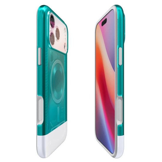 Husa de protectie Spigen Classic C1 MagSafe pentru iPhone 17 Pro, bondi blue (iPhone 17 Pro, ACS10358) by www.silkase.ro