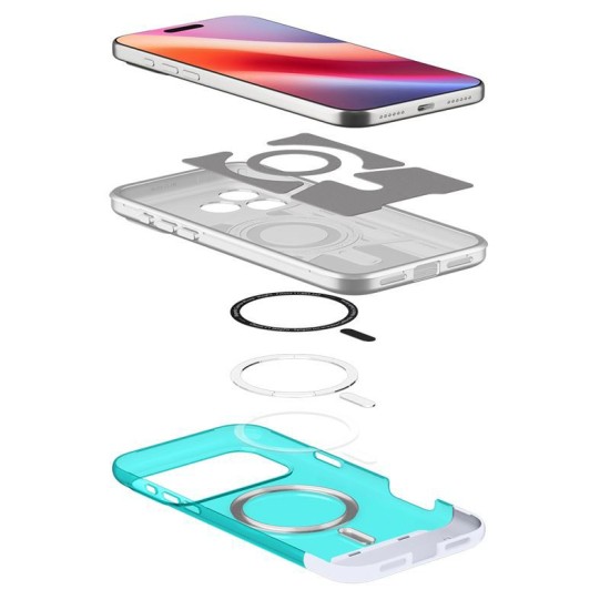 Husa de protectie Spigen Classic C1 MagSafe pentru iPhone 17 Pro, bondi blue (iPhone 17 Pro, ACS10358) by www.silkase.ro