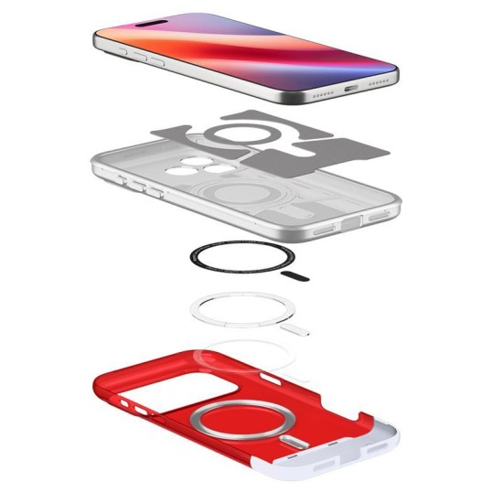 Husa de protectie Spigen Classic C1 MagSafe pentru iPhone 17 Pro, rubiniu (iPhone 17 Pro, ACS10359) by www.silkase.ro