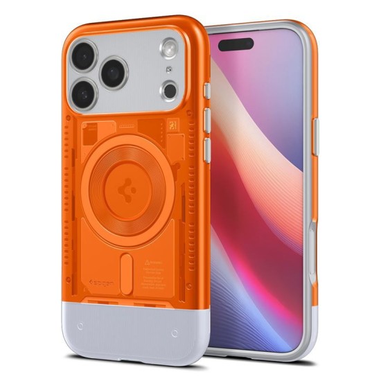 Husa de protectie Spigen Classic C1 MagSafe pentru iPhone 17 Pro, tangerine (Spigen, Ingredi) by www.silkase.ro Husa de protectie Spigen Classic C1 MagSafe pentru iPhone 17 Pro, tangerine (iPhone 17 Pro, ACS10360) by www.silkase.ro