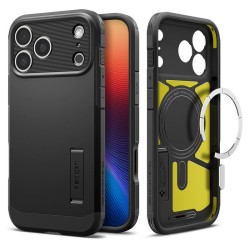 Husa ultra-rezistenta Spigen Tough Armor T MagSafe pentru iPhone 17 Pro, neagra Husa ultra-rezistenta Spigen Tough Armor T MagSafe pentru iPhone 17 Pro, neagra