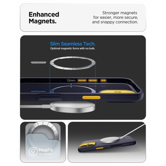Husa de protectie Spigen Nano Pop MagSafe pentru iPhone 17, bleumarin (Ingredi, ACS10364) by www.silkase.ro