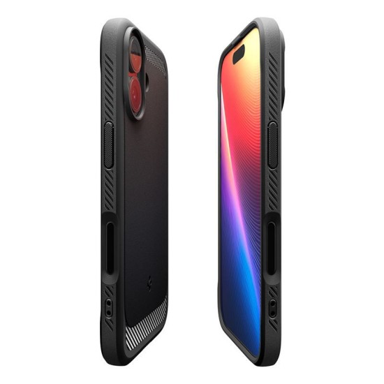 Husa de protectie Spigen Rugged Armor MagSafe pentru iPhone 17, negru mat (Ingredi, ACS10367) by www.silkase.ro