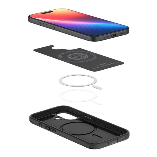 Husa subtire Spigen Thin Fit MagSafe pentru iPhone 17, neagra (Ingredi, ACS10373) by www.silkase.ro