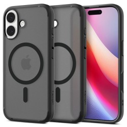 Husa hibrida Spigen Ultra Hybrid MagSafe pentru iPhone 17, negru matuit
