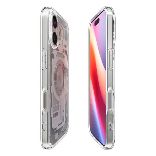 Husa hibrida Spigen Ultra Hybrid MagSafe pentru iPhone 17, model zero one alb (Spigen, Ingredi) by www.silkase.ro Husa hibrida Spigen Ultra Hybrid MagSafe pentru iPhone 17, model zero one alb (Ingredi, ACS10385) by www.silkase.ro