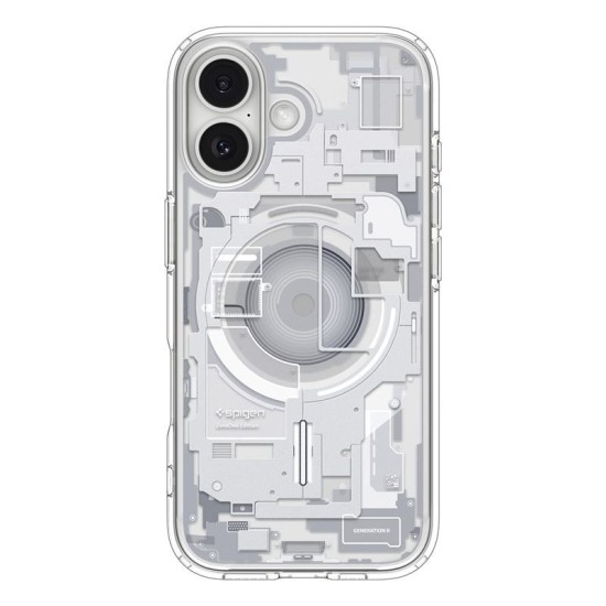 Husa hibrida Spigen Ultra Hybrid MagSafe pentru iPhone 17, model zero one alb (Spigen, Ingredi) by www.silkase.ro Husa hibrida Spigen Ultra Hybrid MagSafe pentru iPhone 17, model zero one alb (Ingredi, ACS10385) by www.silkase.ro