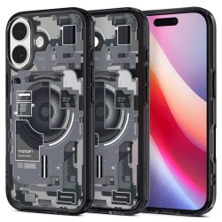 Husa hibrida Spigen Ultra Hybrid MagSafe pentru iPhone 17, model zero one negru