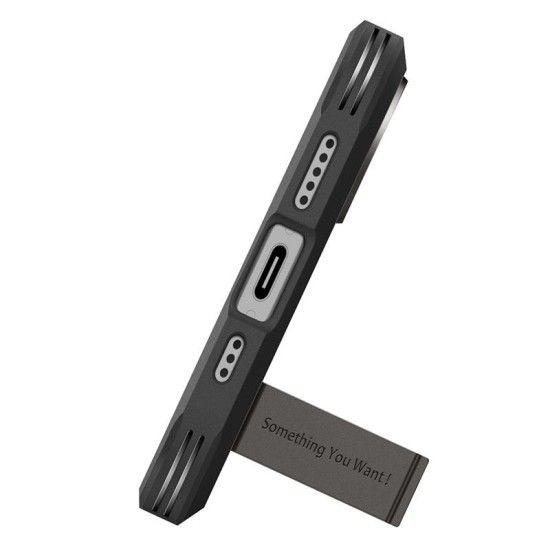 Husa ultra-rezistenta Spigen Tough Armor T MagSafe pentru iPhone 17, gunmetal (Ingredi, ACS10392) by www.silkase.ro