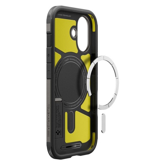 Husa ultra-rezistenta Spigen Tough Armor T MagSafe pentru iPhone 17, gunmetal (Ingredi, ACS10392) by www.silkase.ro