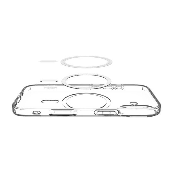 Husa transparenta Spigen Liquid Crystal compatibila MagSafe pentru iPhone 17 (Ingredi, ACS10397) by www.silkase.ro