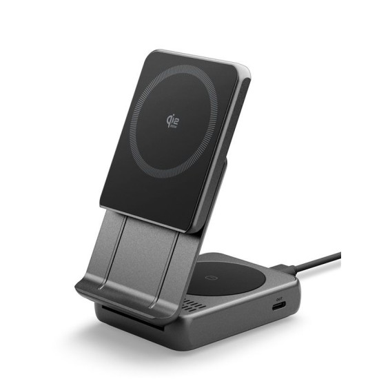 Incarcator Wireless Spigen Essential MagSafe 2-in-1+C EF302MOQ, Black (Încărcătoare Rețea, ACH10399) by www.silkase.ro