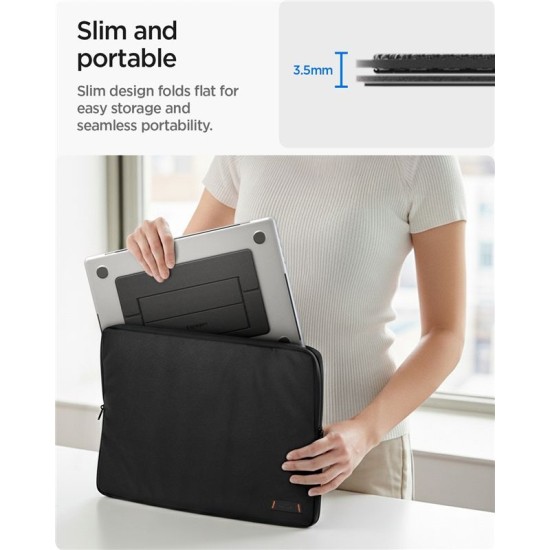 Suport Laptop Spigen Slimfold LD201-S1, Pliabil, Negru (Ingredi, AMP10401) by www.silkase.ro