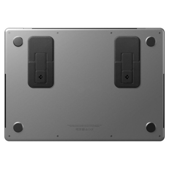 Stand Laptop Spigen Slimfold LD201-S2, Ultra-Portabil, Negru (Ingredi, AMP10402) by www.silkase.ro
