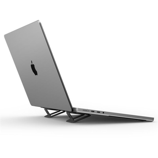 Stand Laptop Spigen Slimfold LD201-S2, Ultra-Portabil, Negru (Ingredi, AMP10402) by www.silkase.ro
