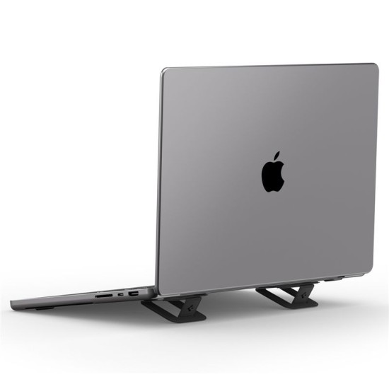 Stand Laptop Spigen Slimfold LD201-S2, Ultra-Portabil, Negru (Ingredi, AMP10402) by www.silkase.ro