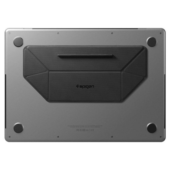 Suport Laptop Spigen Slimfold LD201-S3, Design Pliabil Ultra-Slim, Negru (Ingredi, AMP10403) by www.silkase.ro