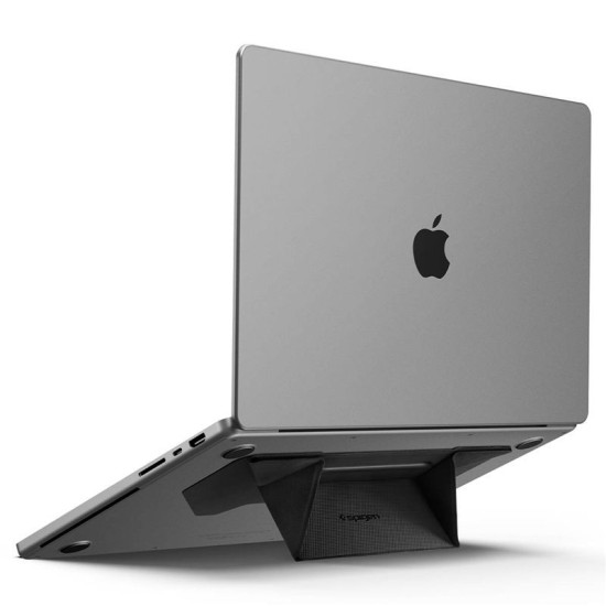 Suport Laptop Spigen Slimfold LD201-S3, Design Pliabil Ultra-Slim, Negru (Ingredi, AMP10403) by www.silkase.ro