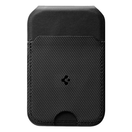Portofel MagSafe Spigen Slim Fold Tripod, Capacitate 3 Carduri, Black Portofel MagSafe Spigen Slim Fold Tripod, Capacitate 3 Carduri, Black (iPhone 12, AFA10406) by www.silkase.ro