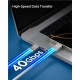 Cablu Spigen Essential USB-C la USB-C, 240W, Invelis Textil, Alb EB24015CC (Șnururi și Curele Telefon, ACA10422) by www.silkase.ro