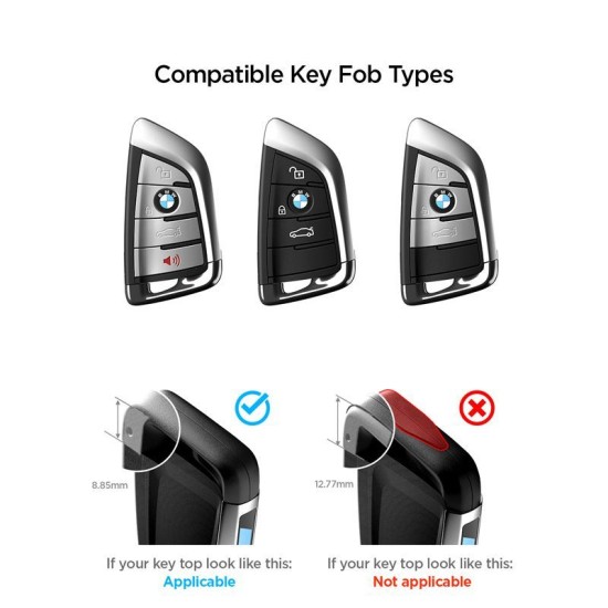 Husă Protecție Cheie Spigen BMW Key Fob Case BK100, Black Husă Protecție Cheie Spigen BMW Key Fob Case BK100, Black (Accesorii auto, ACS10425) by www.silkase.ro