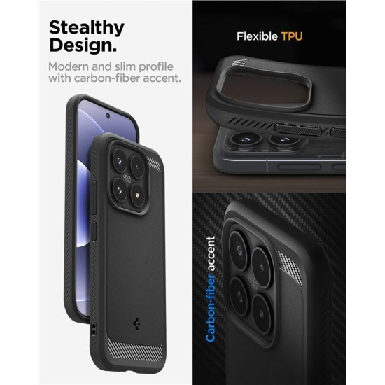 Husa Spigen Rugged Armor pentru Xiaomi 17, Matte Black Husa Spigen Rugged Armor pentru Xiaomi 17, Matte Black (17, ACS10458) by www.silkase.ro