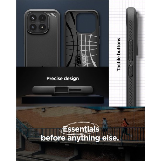 Husa Spigen Rugged Armor pentru Xiaomi 17, Matte Black Husa Spigen Rugged Armor pentru Xiaomi 17, Matte Black (17, ACS10458) by www.silkase.ro