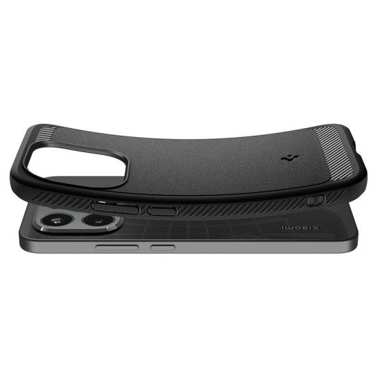 Husă Protecție Spigen Rugged Armor pentru Xiaomi 15T, Matte Black (15T, ACS10459) by www.silkase.ro