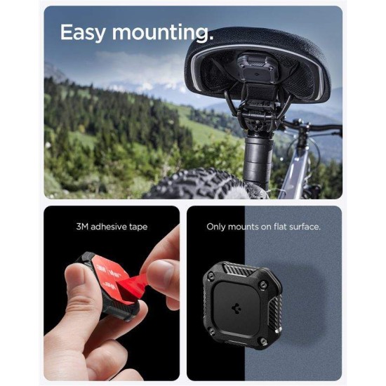 Set 4 huse de protectie Spigen Tough Armor IP pentru AirTag, negre (Ingredi, ACS10464) by www.silkase.ro